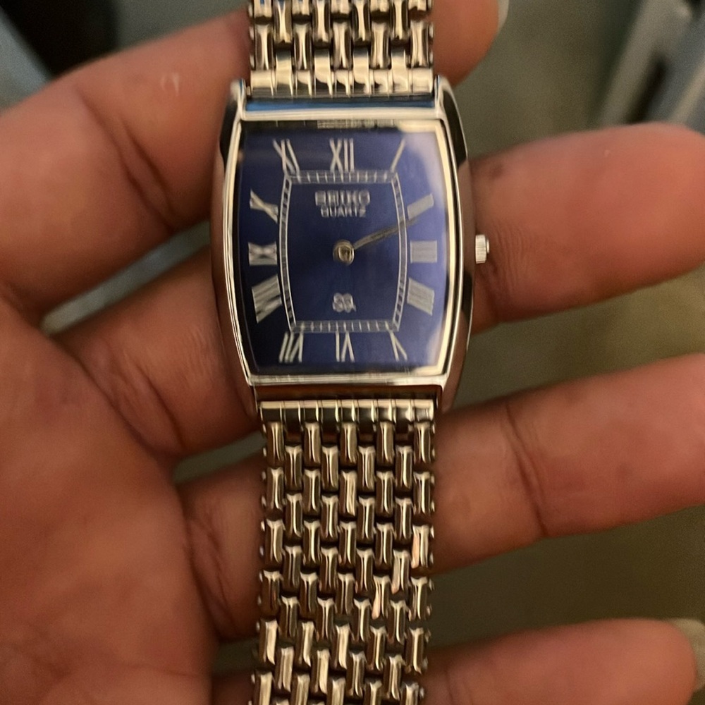 Seiko Blue Dial Gold-Tone Watch